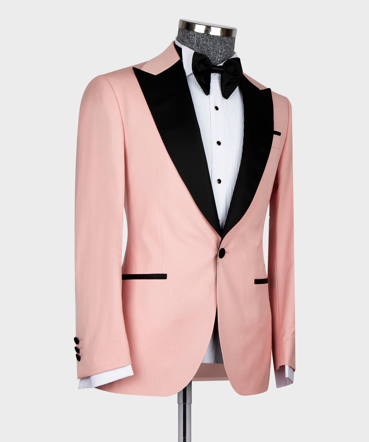 Pink - Black Lapel Tuxedo