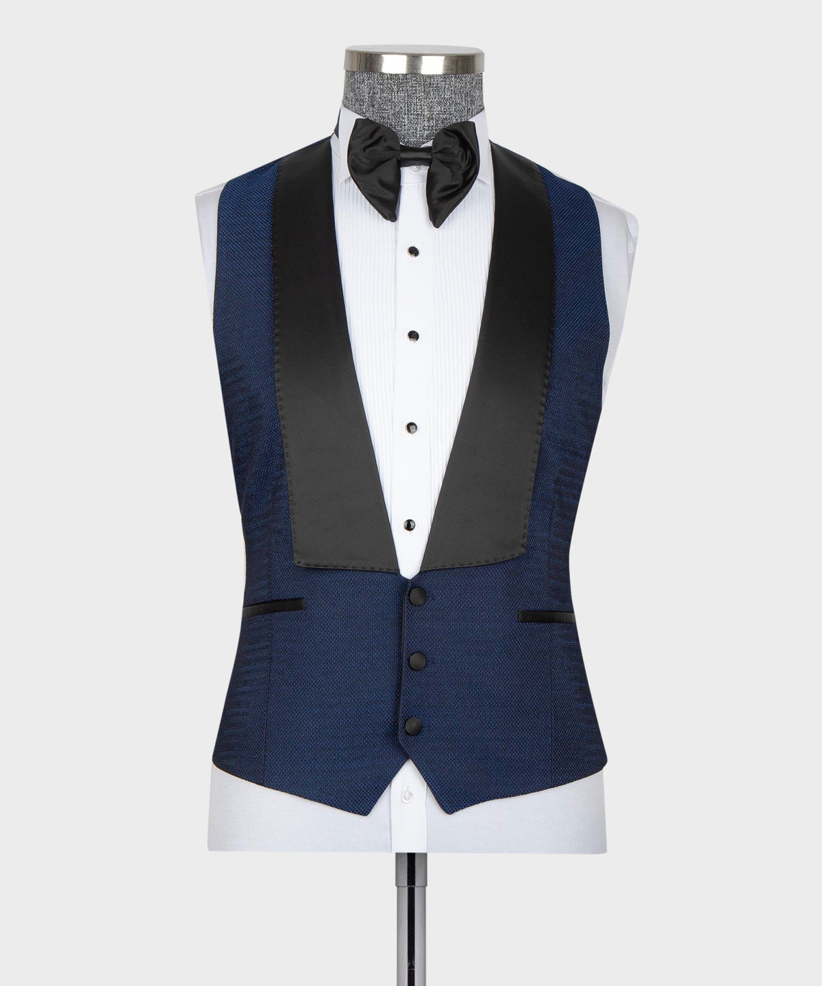 Navy Blue - Black Lapel Tuxedo