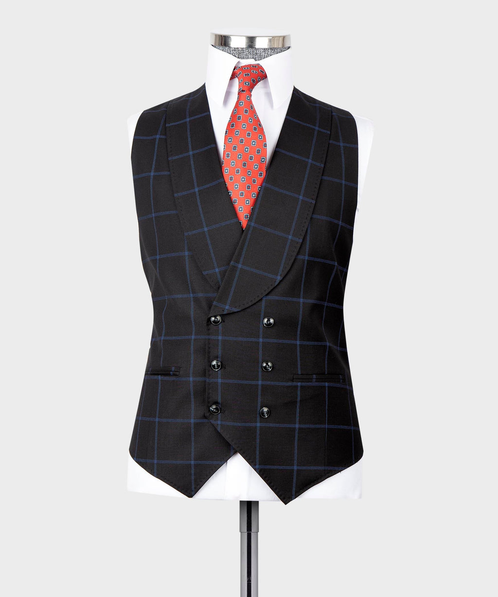 Black Three-Piece Suit - Style 16