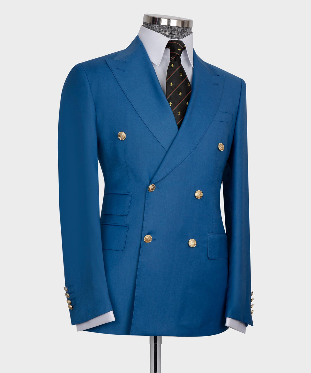 Double-Breasted Gold-Button Suit - Style 12