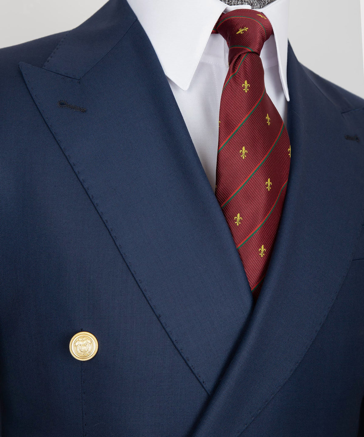 Double-Breasted Gold-Button Suit - Style 02