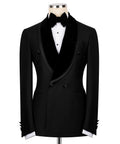 Black Double-Breasted Tuxedo - Style 02