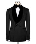 Black Double-Breasted Tuxedo - Style 04