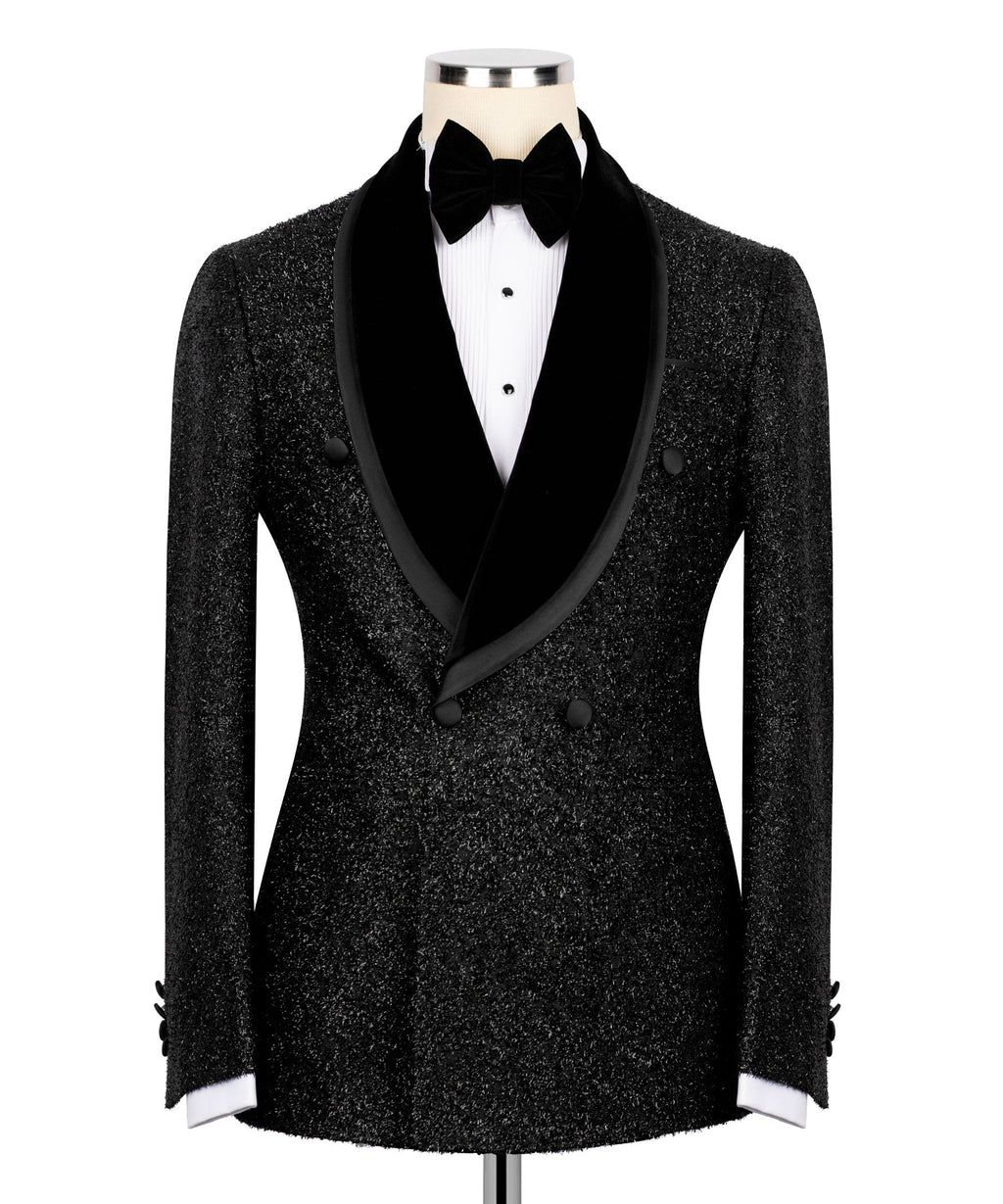 Black Double-Breasted Tuxedo - Style 03