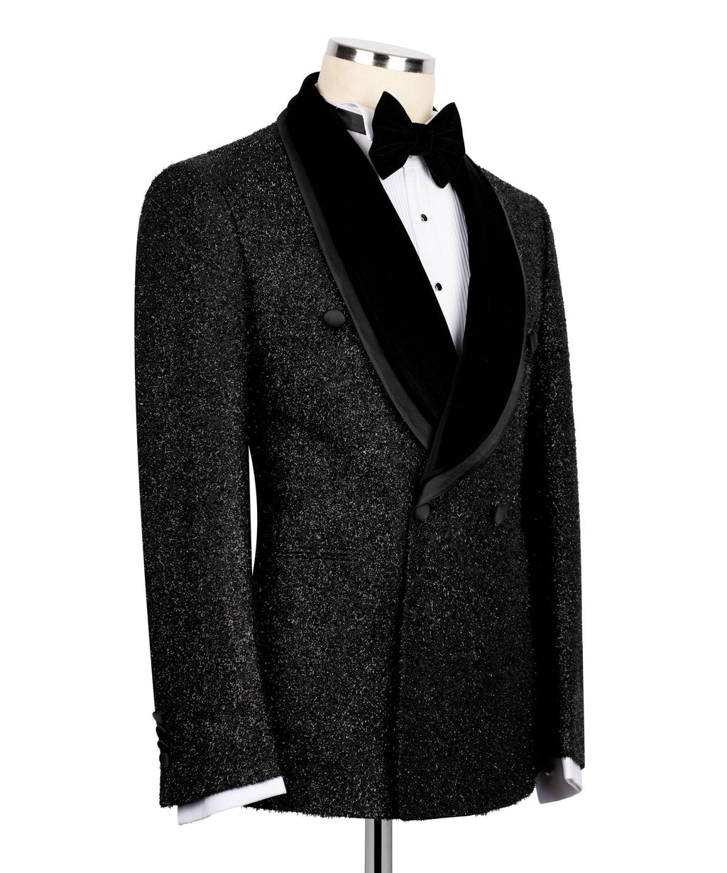 Black Double-Breasted Tuxedo - Style 03