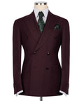 Black Double-Breasted Suit - Style 01