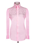 Pink Stone-Embellished Dress Shirt - Style 01