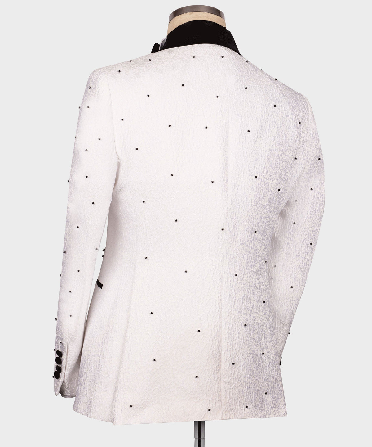 Floral-Patterned White Tuxedo