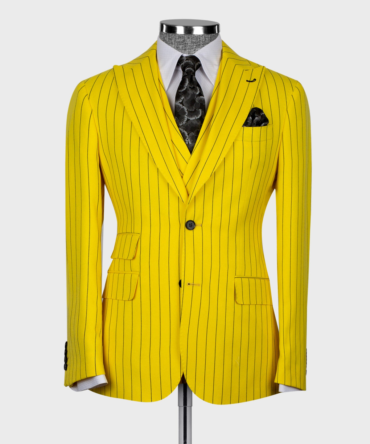 Striped Three-Piece Suit - Yellow