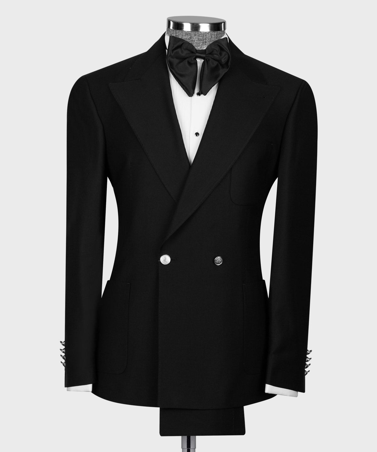 Black Double-Breasted Tuxedo - Style 14