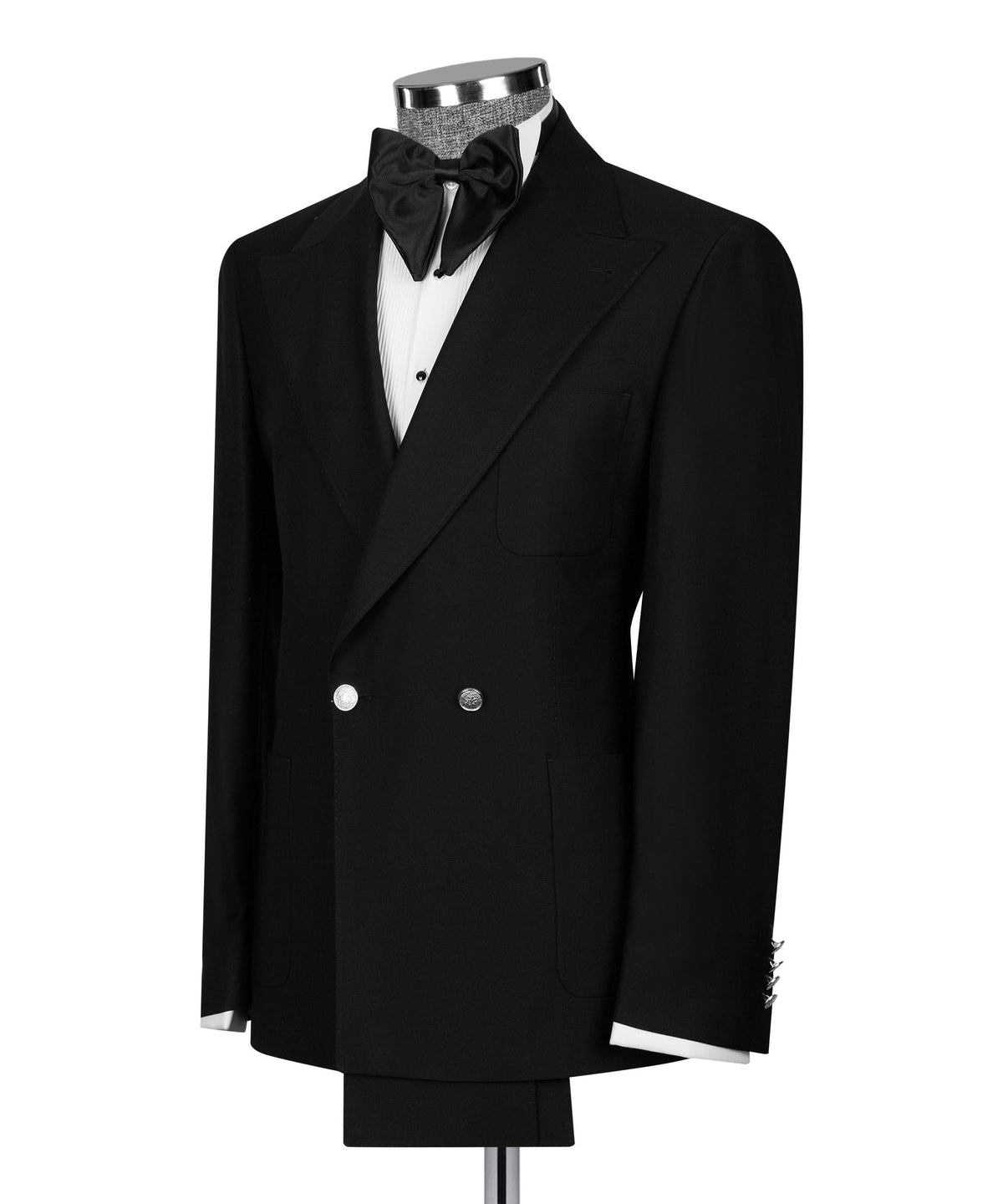 Black Double-Breasted Tuxedo - Style 14