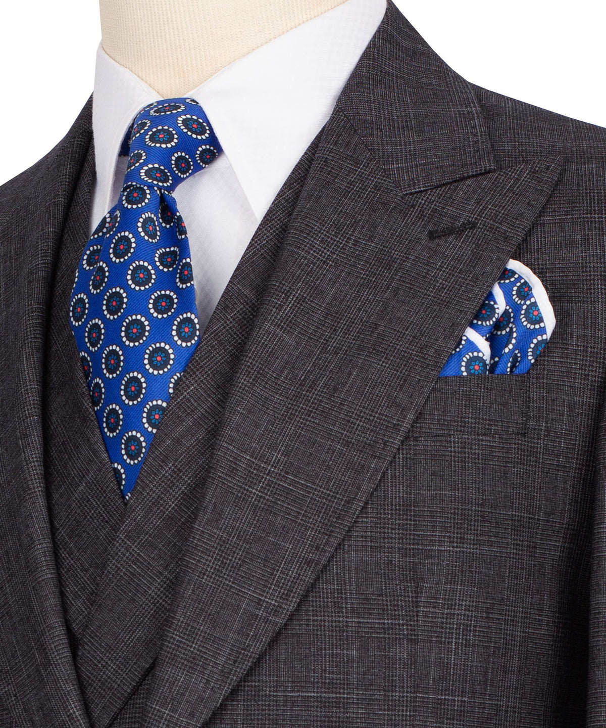 Charcoal Plaid Three-Piece Suit - Style 02