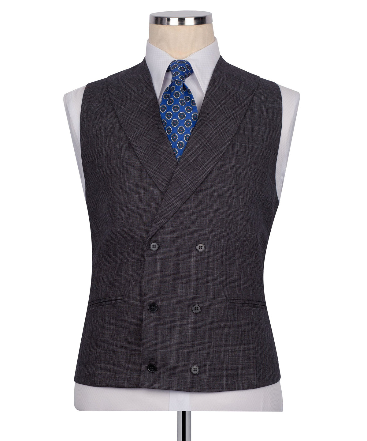 Charcoal Plaid Three-Piece Suit - Style 02