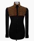 Black Stone-Embellished Dress Shirt - Style 21