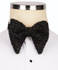 Black Crystal-Embellished Bow Tie