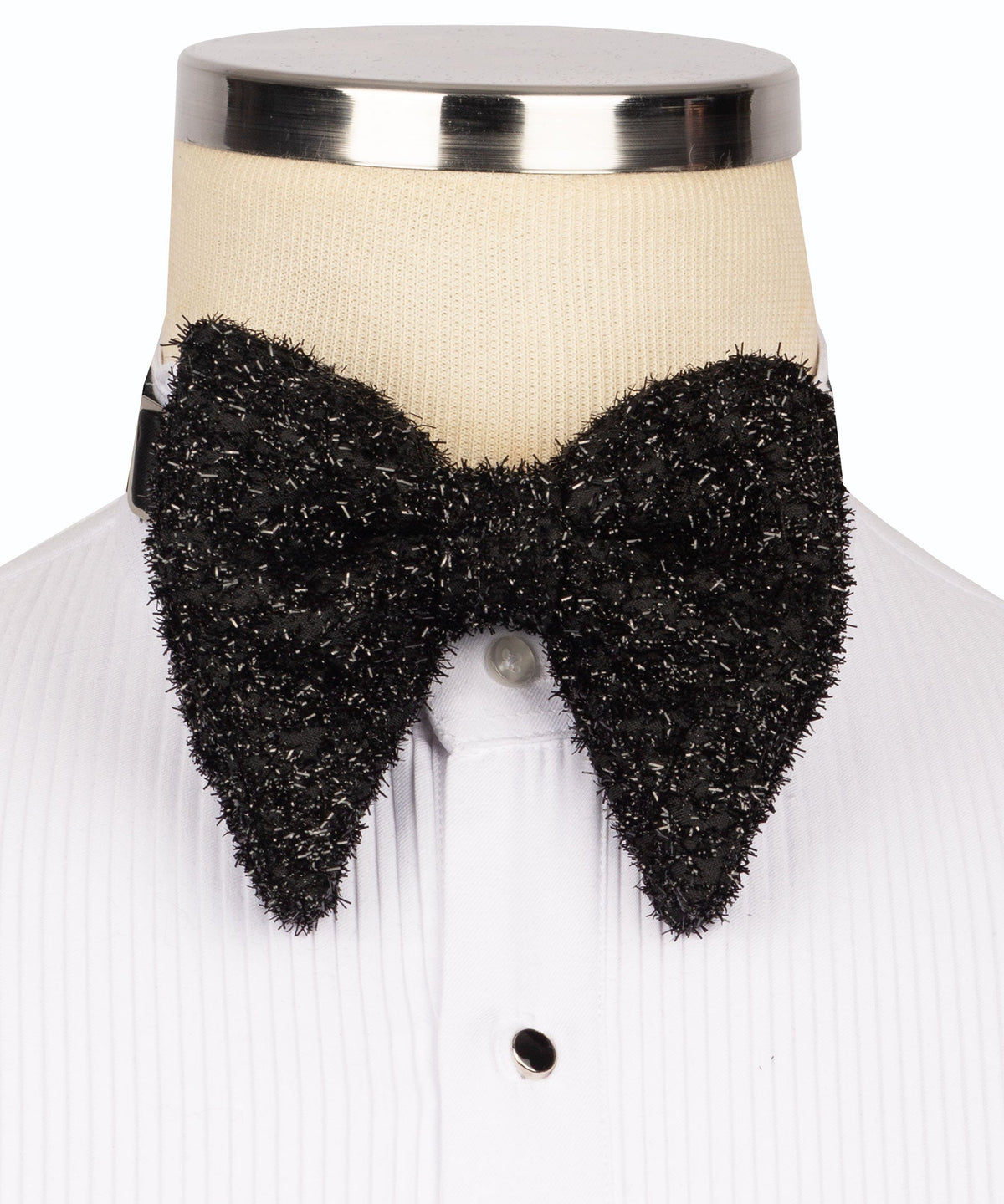 Black Crystal-Embellished Bow Tie