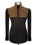 Black Stone-Embellished Dress Shirt - Style 10