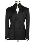Black Double-Breasted Tuxedo - Style 11