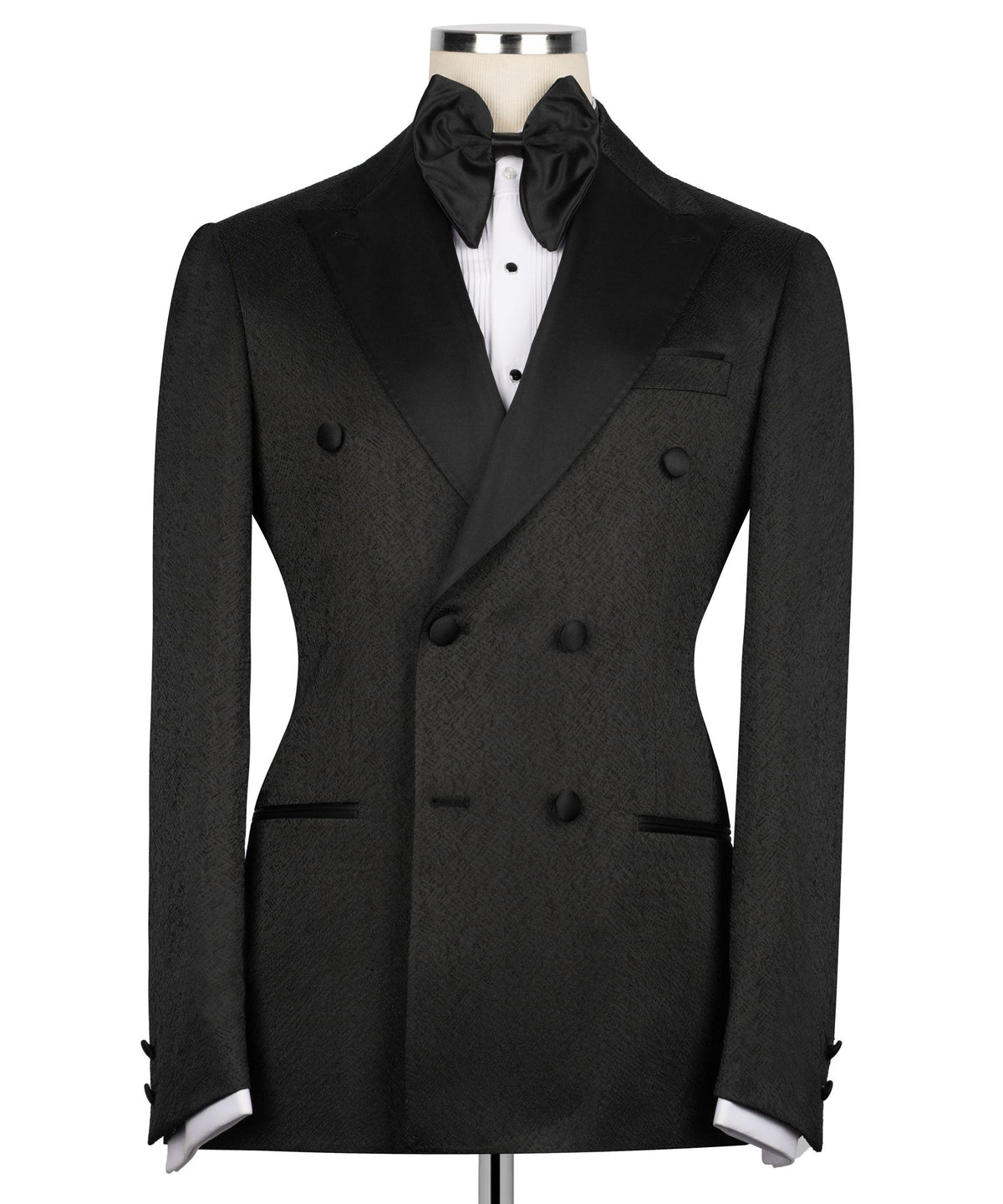 Black Double-Breasted Tuxedo - Style 12