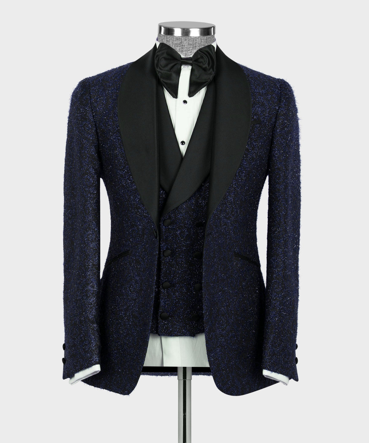 Dark Blue Shimmer Tuxedo - Style 02