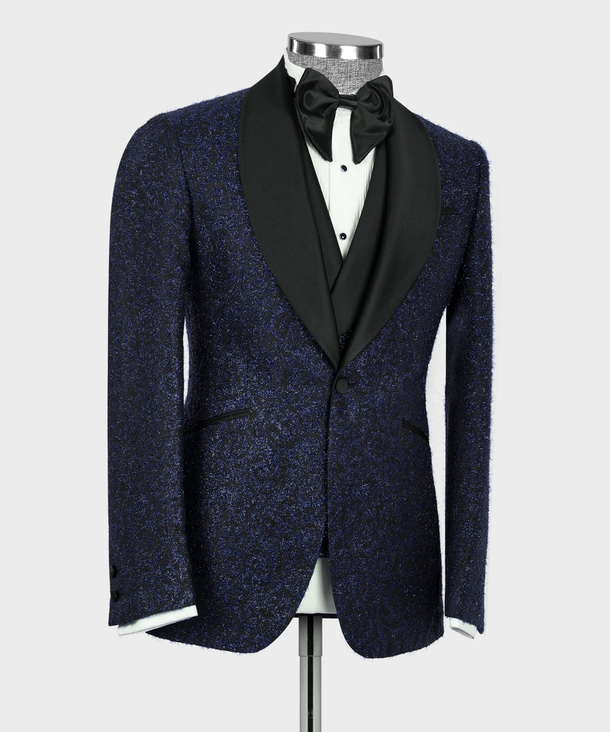 Dark Blue Shimmer Tuxedo - Style 02