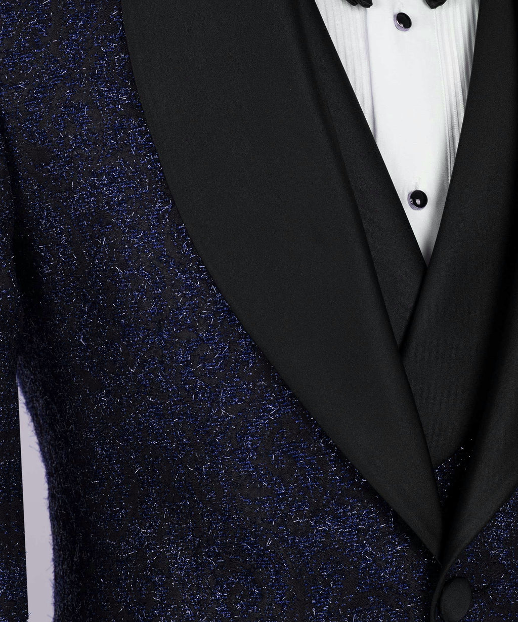 Dark Blue Shimmer Tuxedo - Style 02