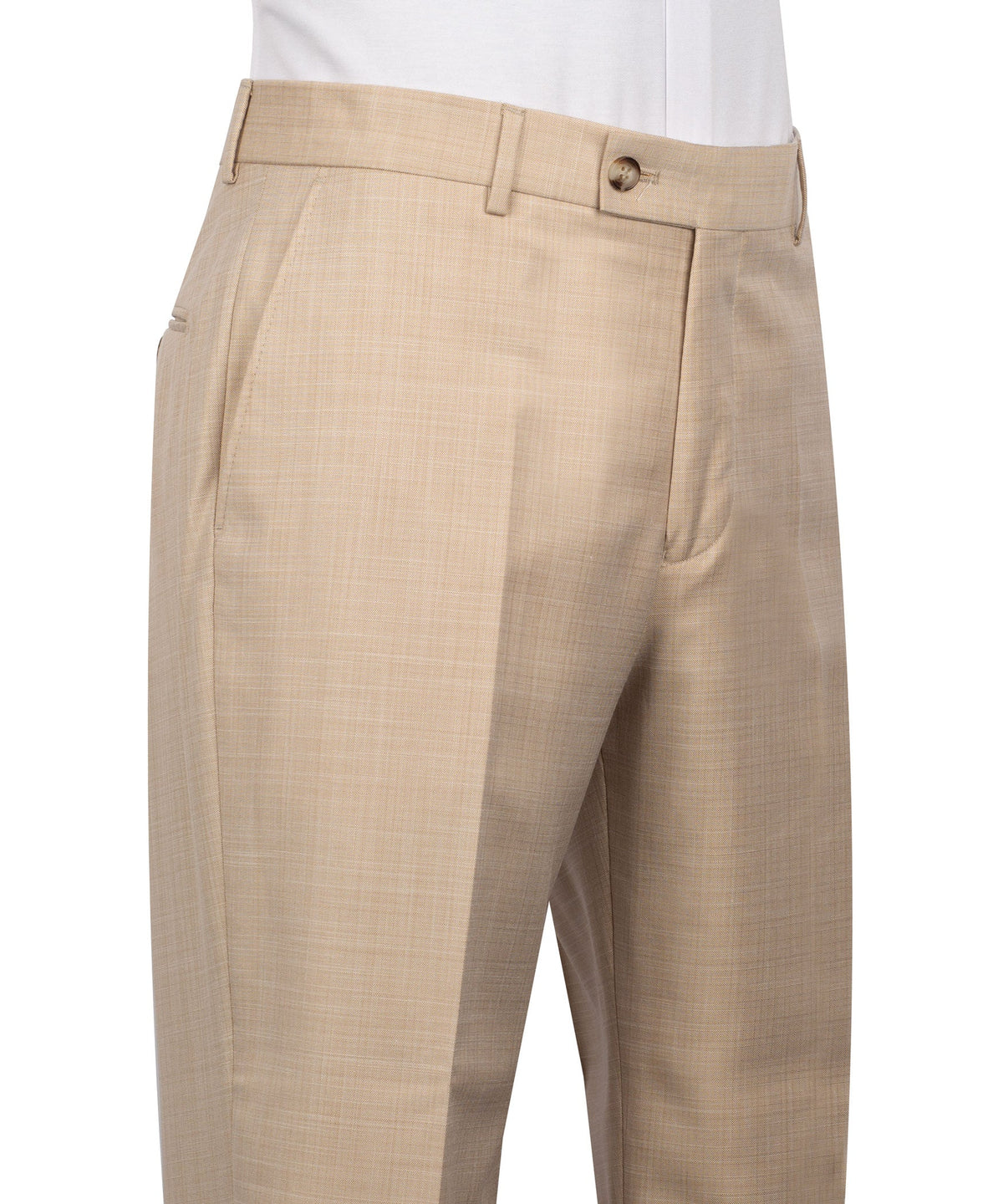 Double-Breasted Light Brown Suit