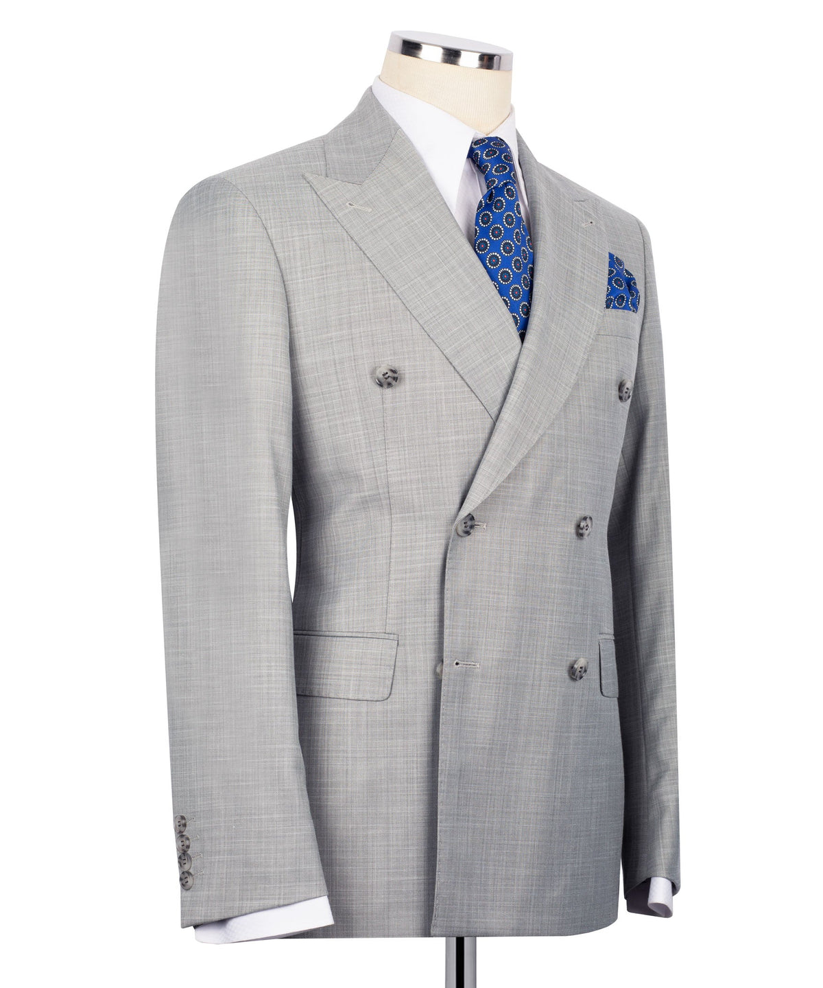 Double-Breasted Gray Suit