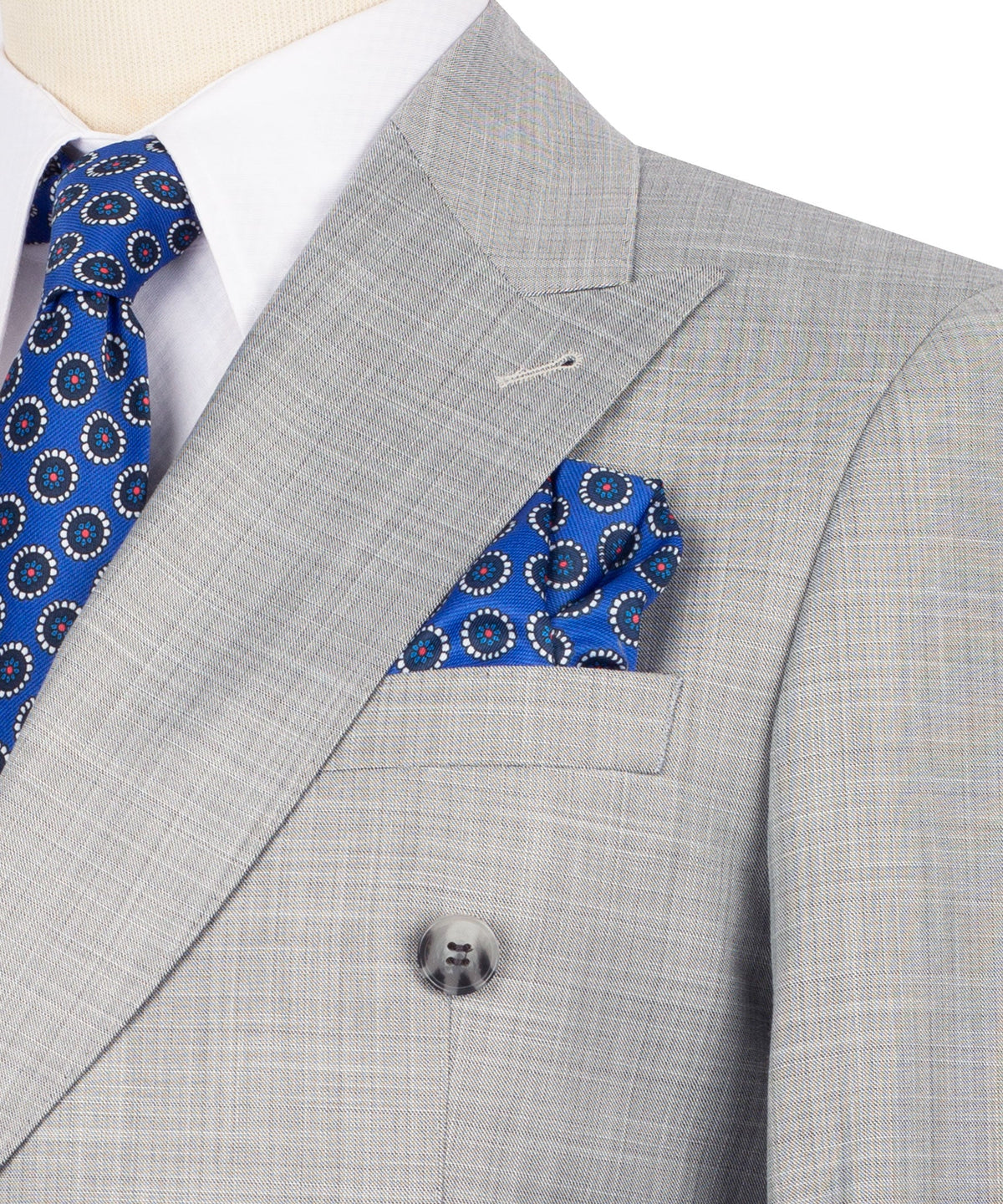 Double-Breasted Gray Suit