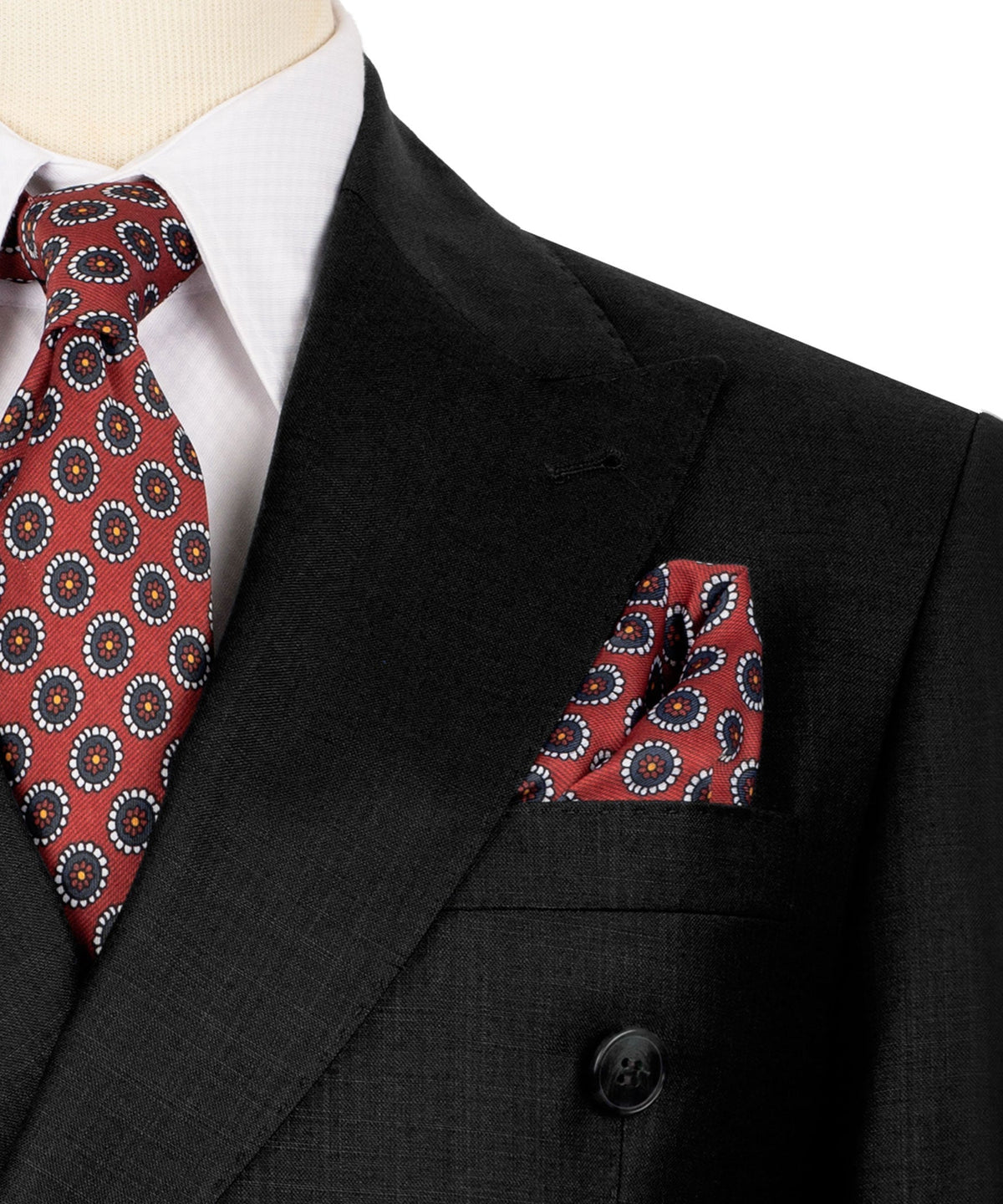 Double-Breasted Black Suit