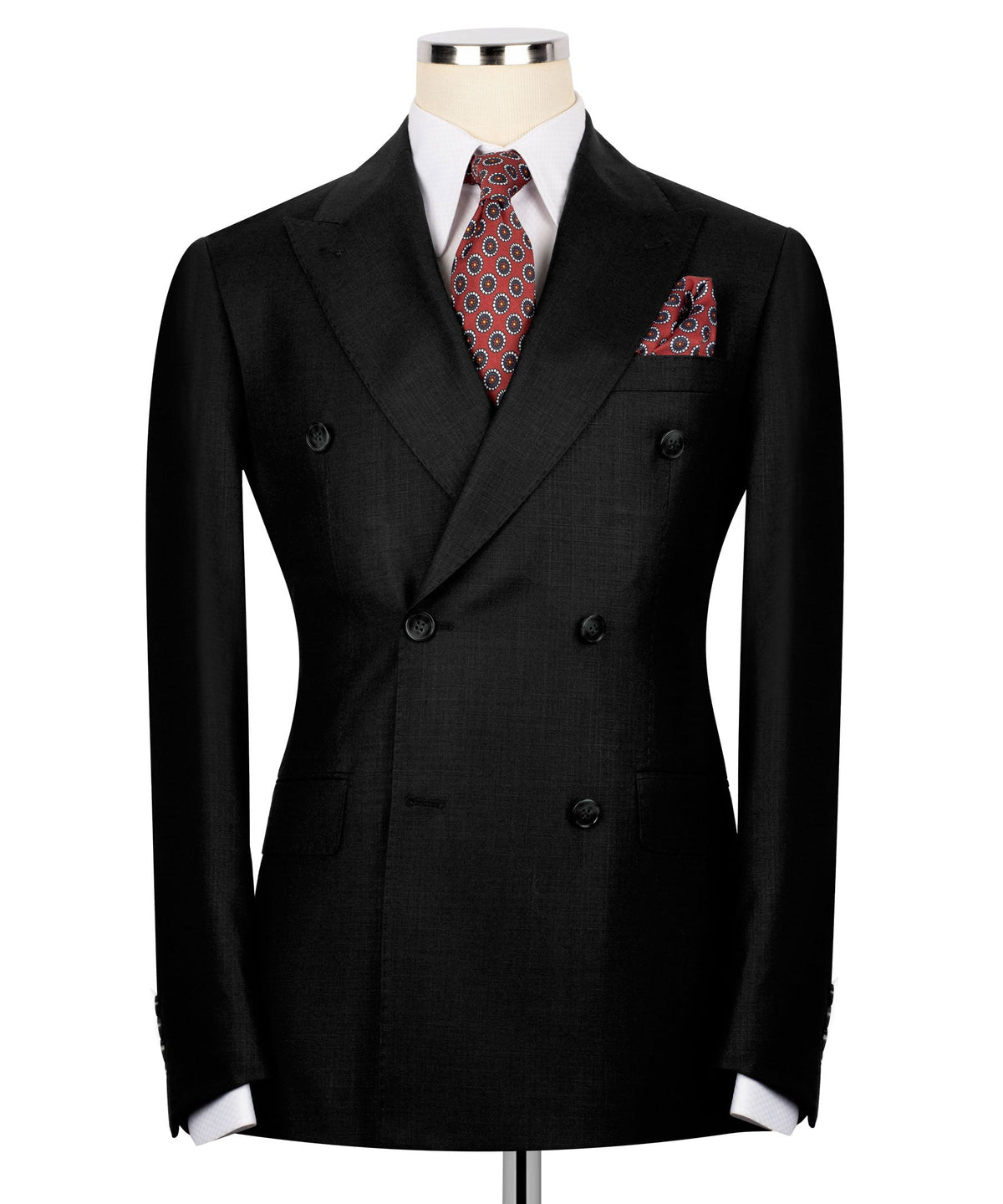 Double-Breasted Black Suit