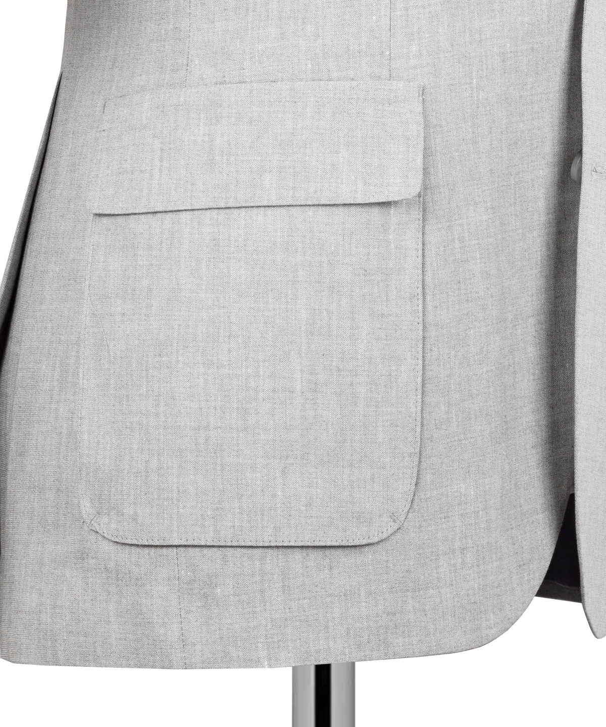 Silver Textured Two-Piece Suit