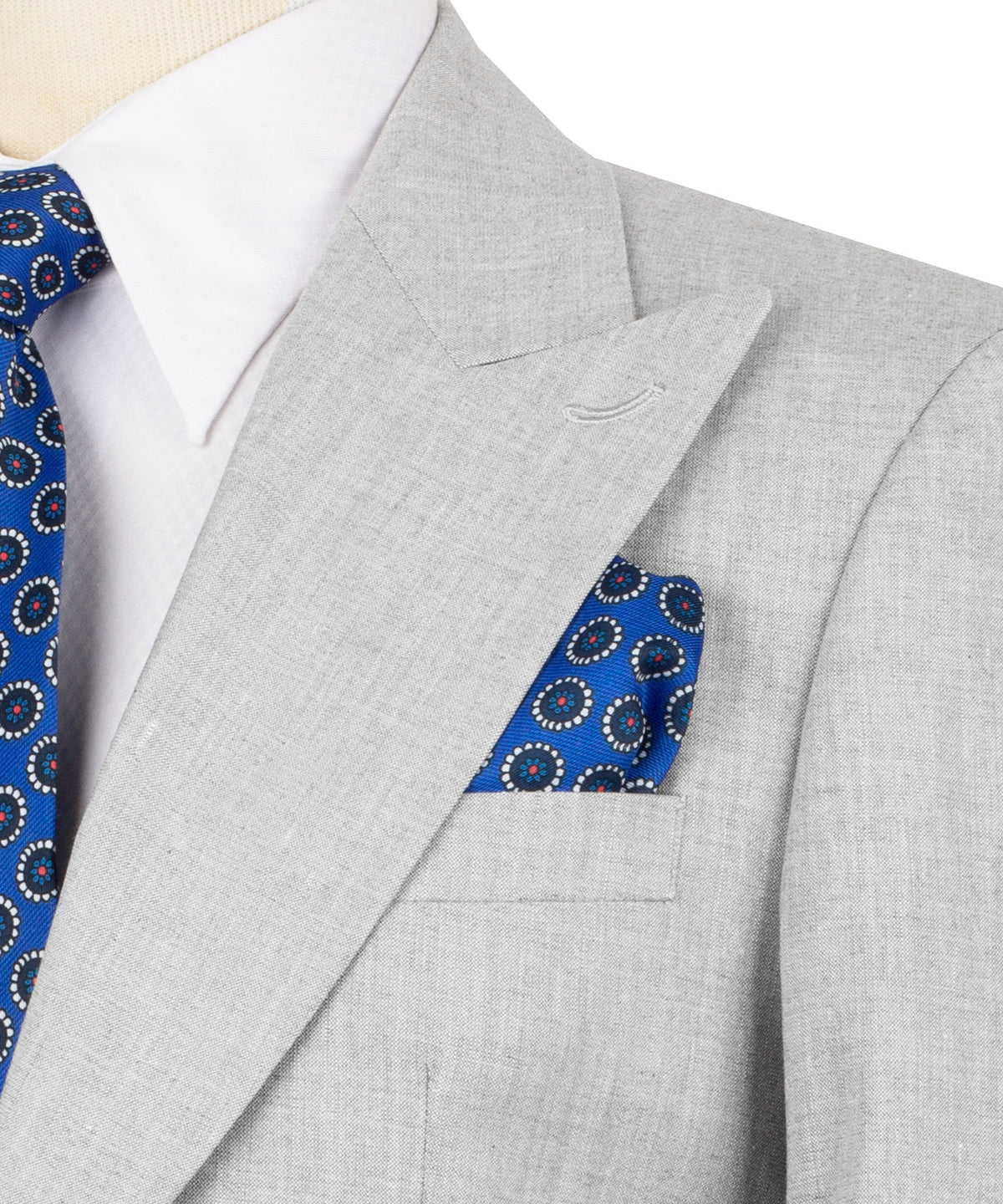 Silver Textured Two-Piece Suit
