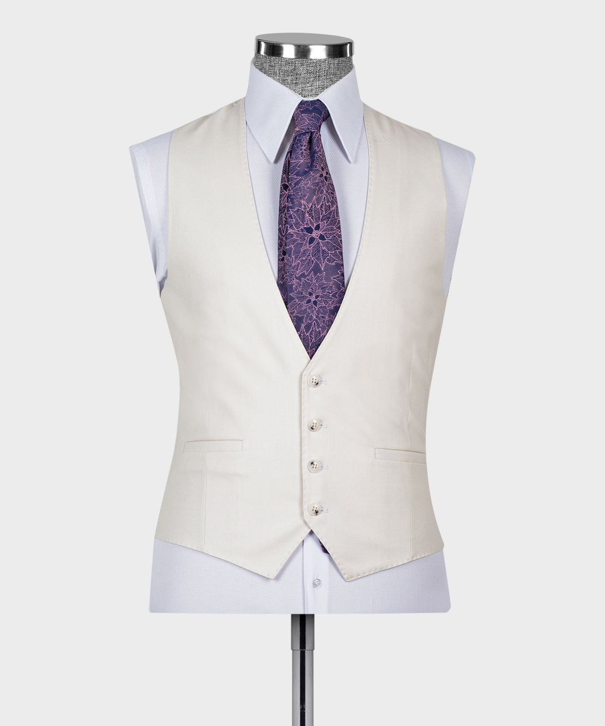Silver Three-Piece Suit - Style 02