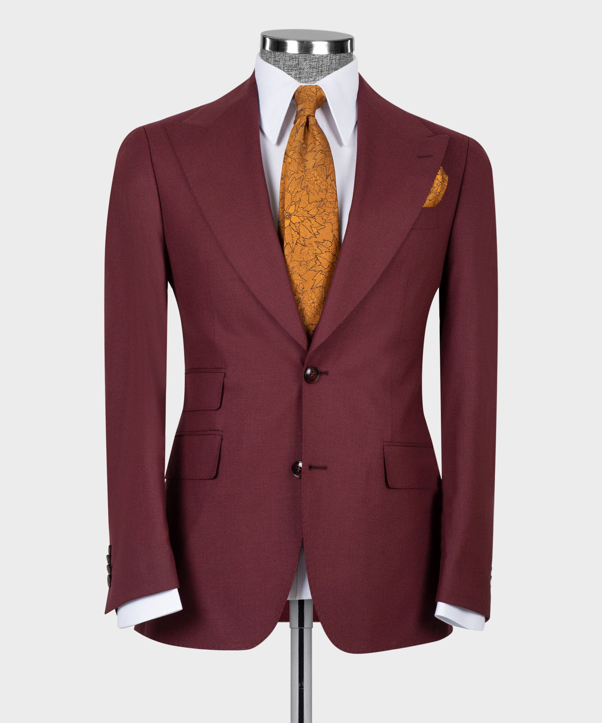 Burgundy Three-Piece Suit - Style 05