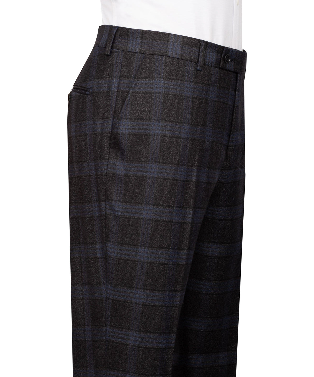 Black Plaid Double-Breasted Suit