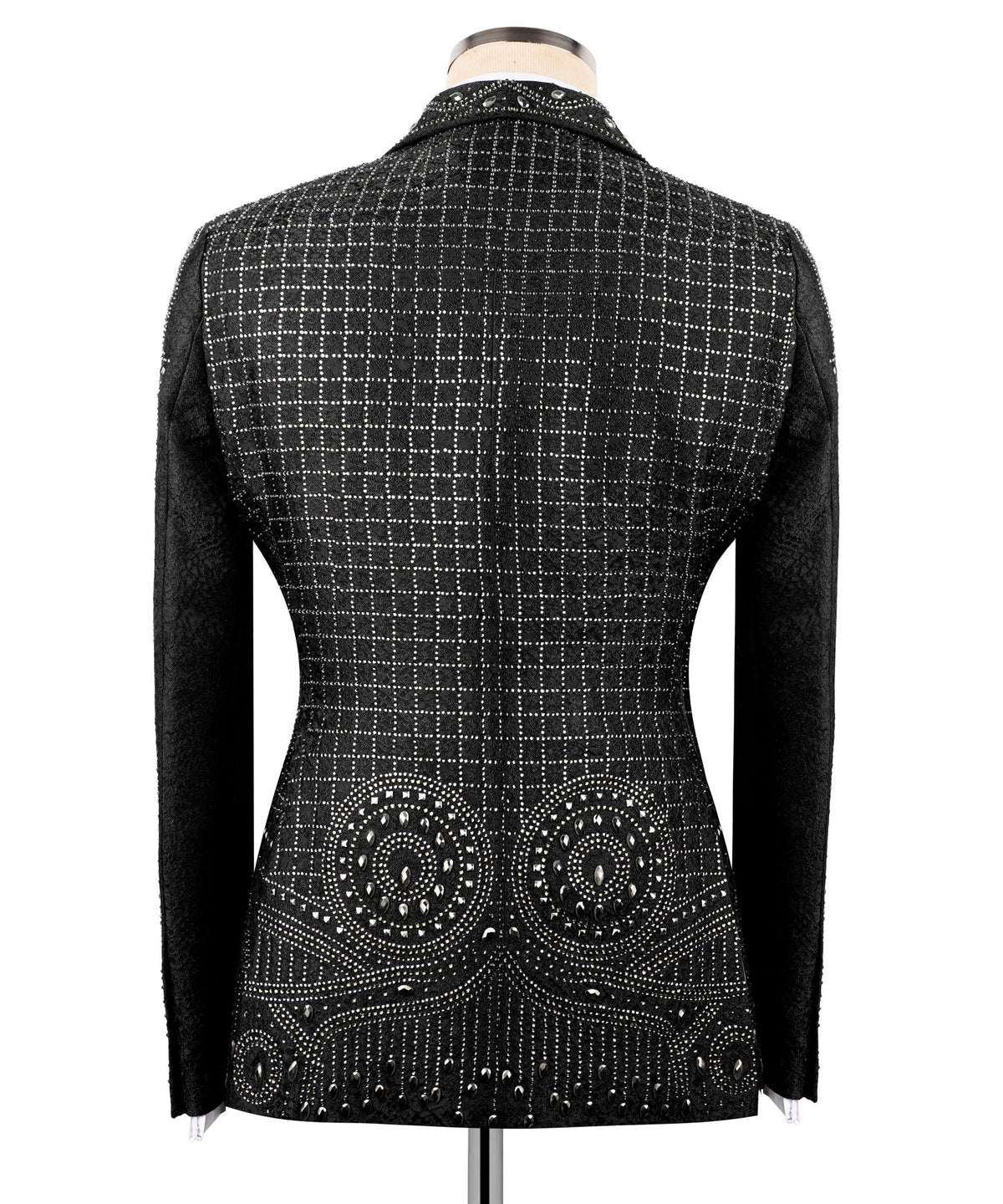 Black Embroidered Detail Tuxedo - Style 04