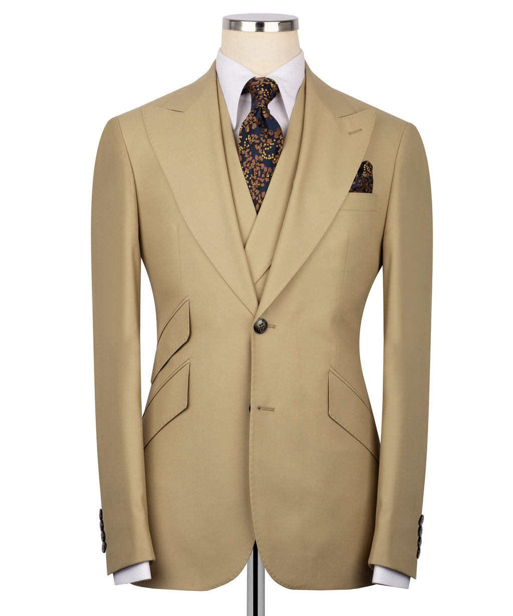 Beige Three-Piece Suit - Style 01