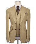 Beige Three-Piece Suit - Style 01
