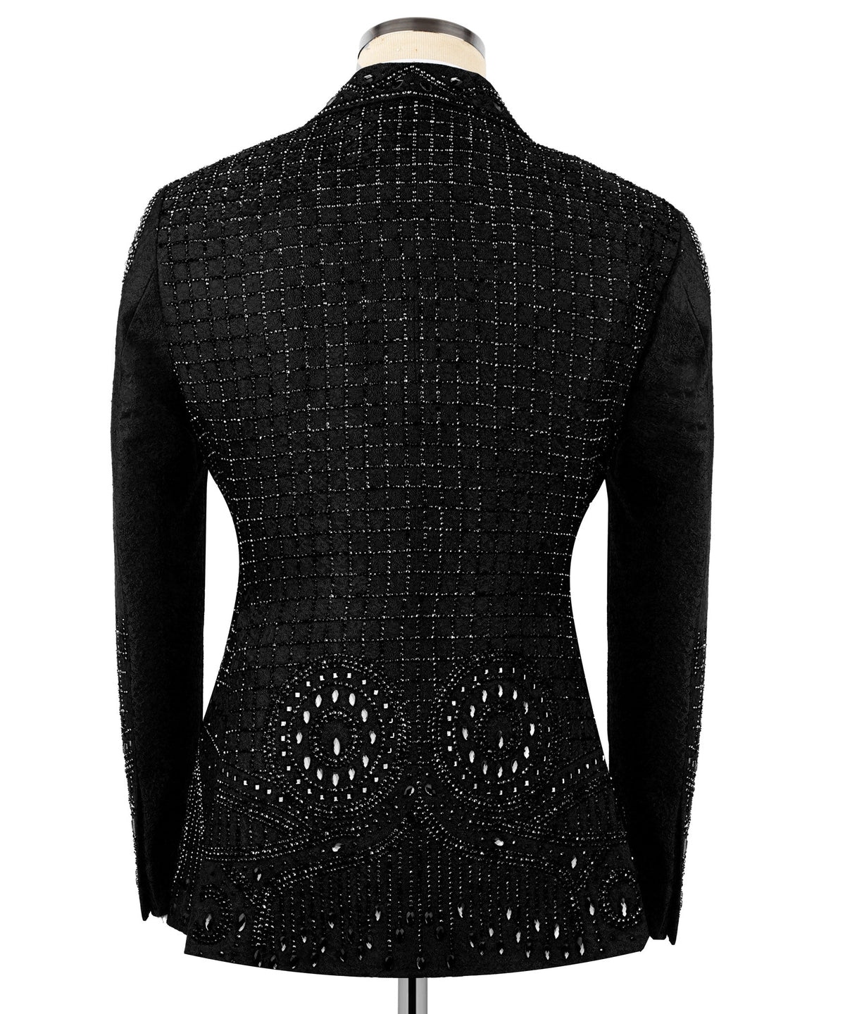 Black Embroidered Detail Tuxedo - Style 02