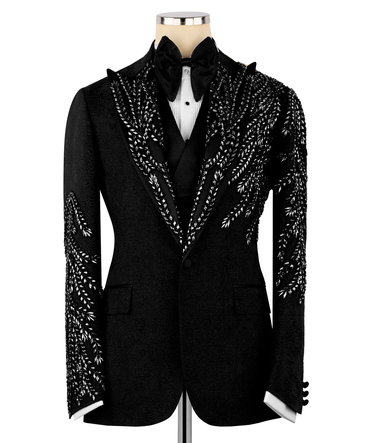 Black Embroidered Tuxedo - Style 09