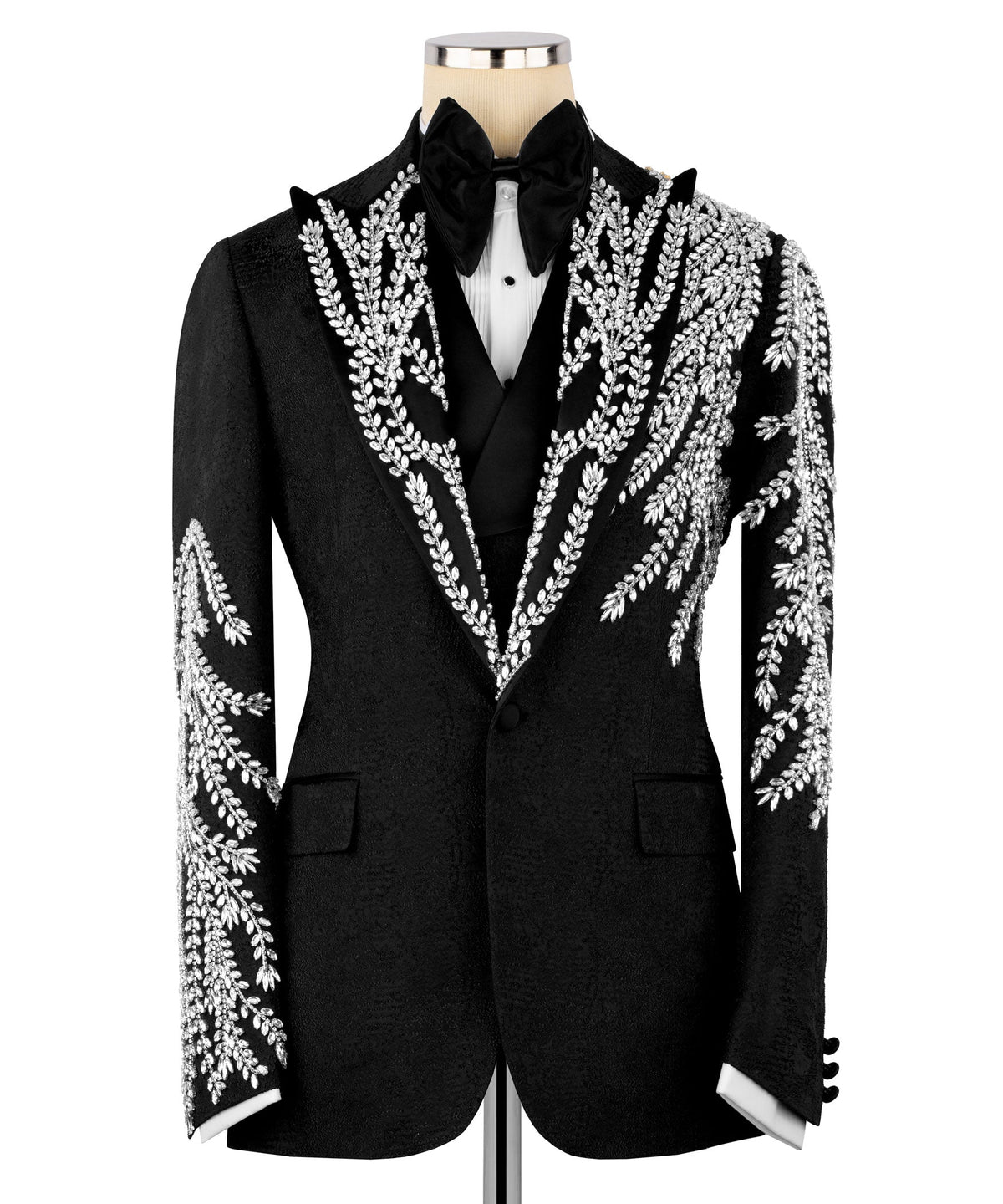 Black Embroidered Tuxedo - Style 11