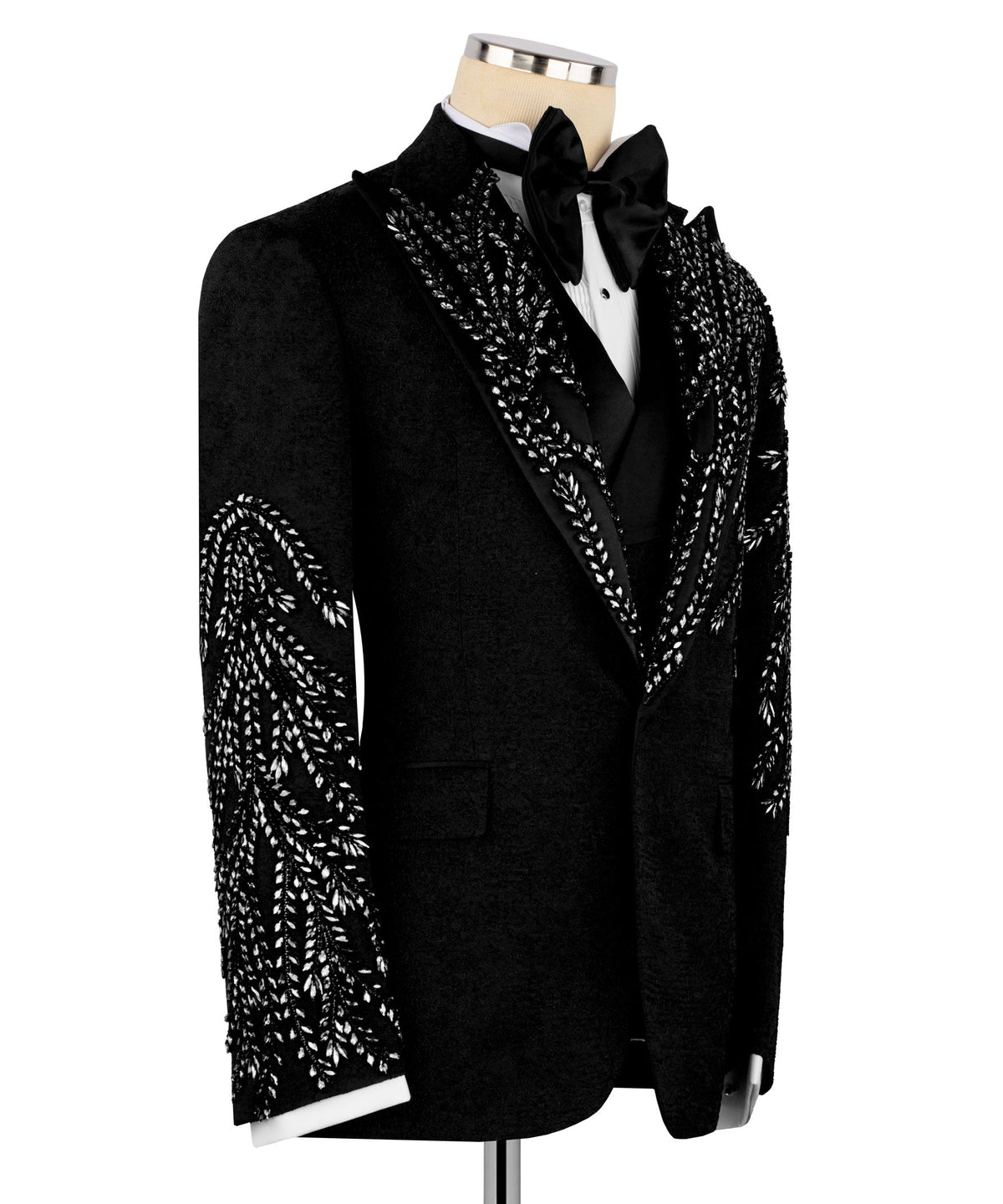 Black Embroidered Tuxedo - Style 09