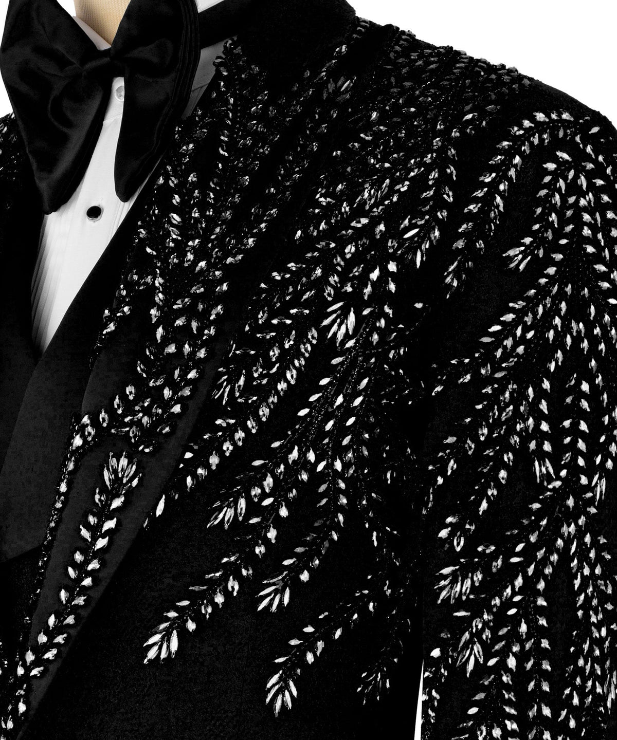 Black Embroidered Tuxedo - Style 09