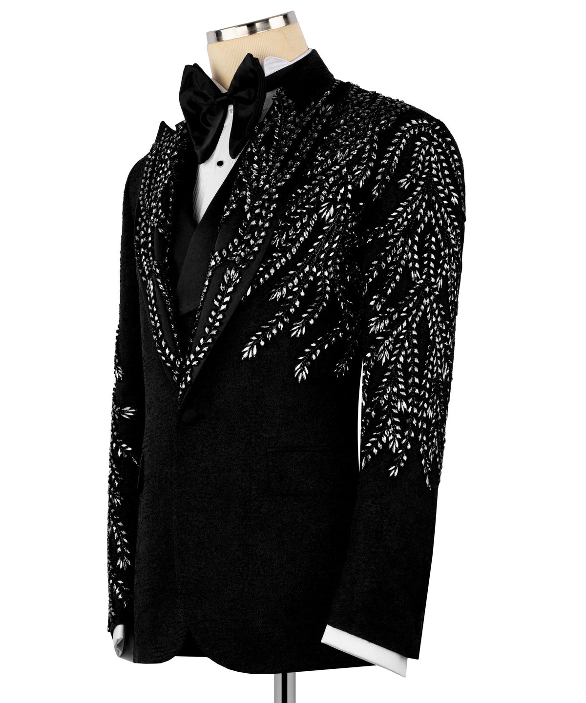 Black Embroidered Tuxedo - Style 09