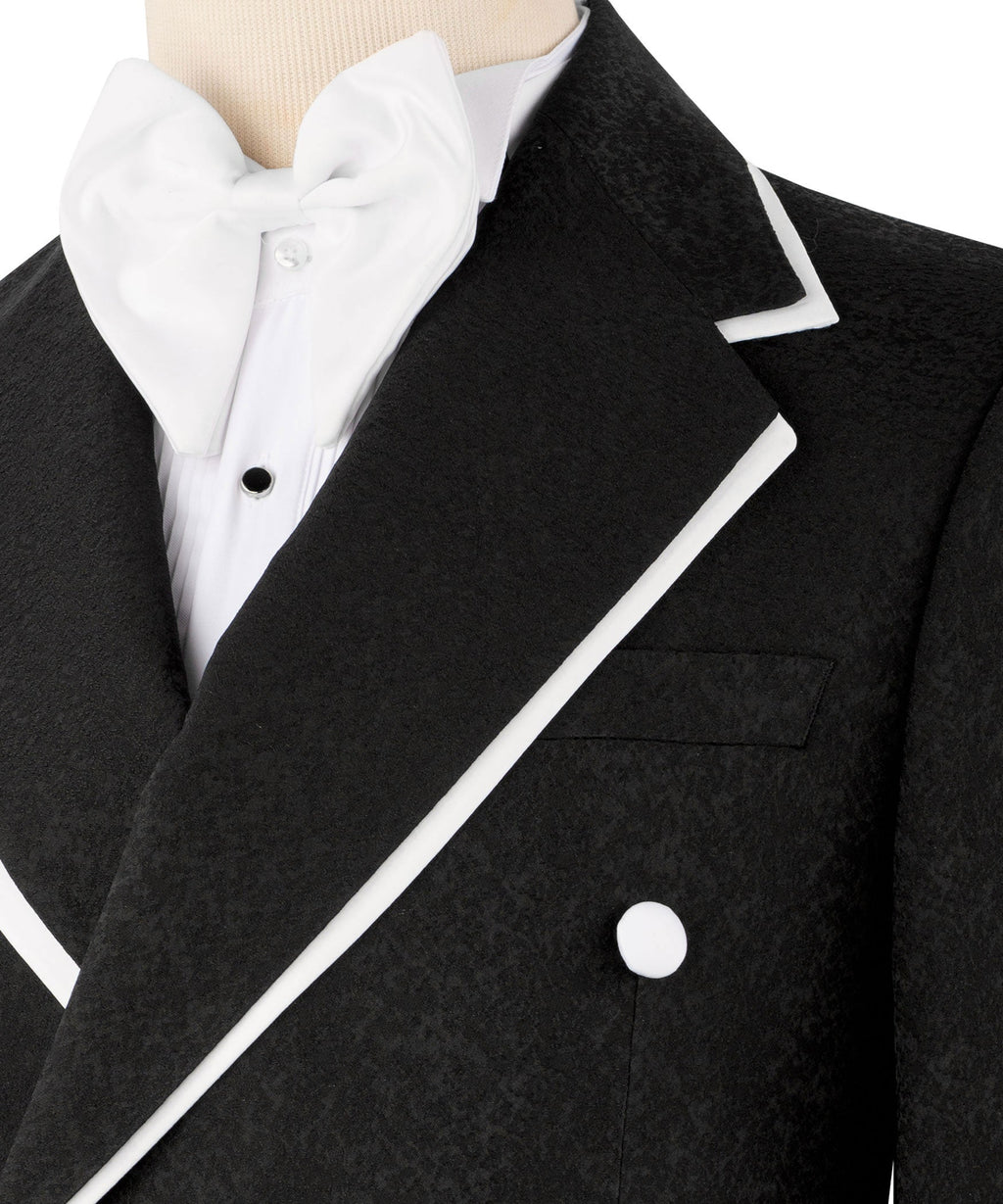 Black Double-Breasted Tuxedo - Style 09