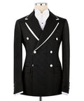 Black Double-Breasted Tuxedo - Style 09