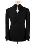 Black Double-Breasted Tuxedo - Style 08