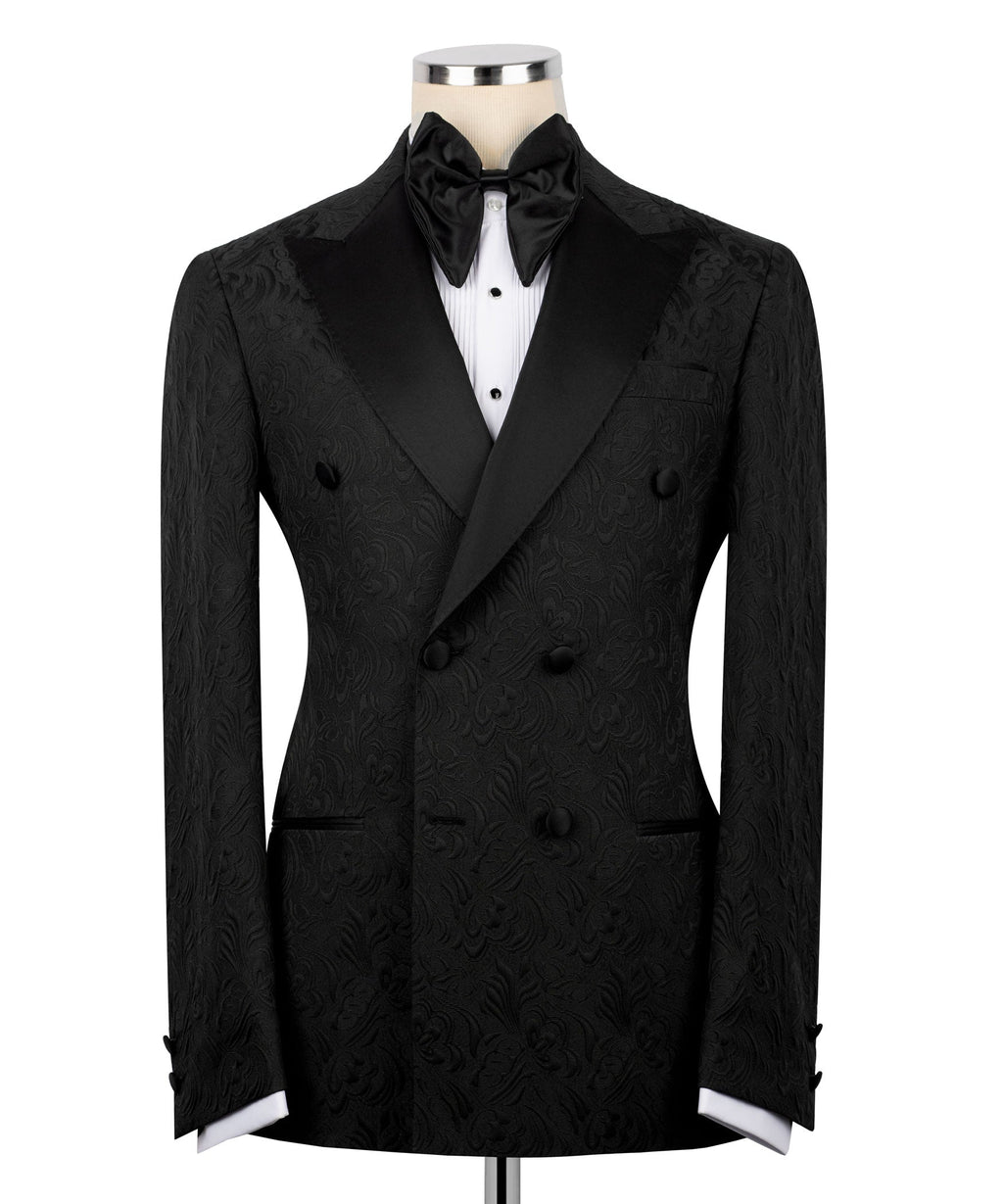 Black Double-Breasted Tuxedo - Style 10