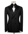 Black Double-Breasted Tuxedo - Style 10